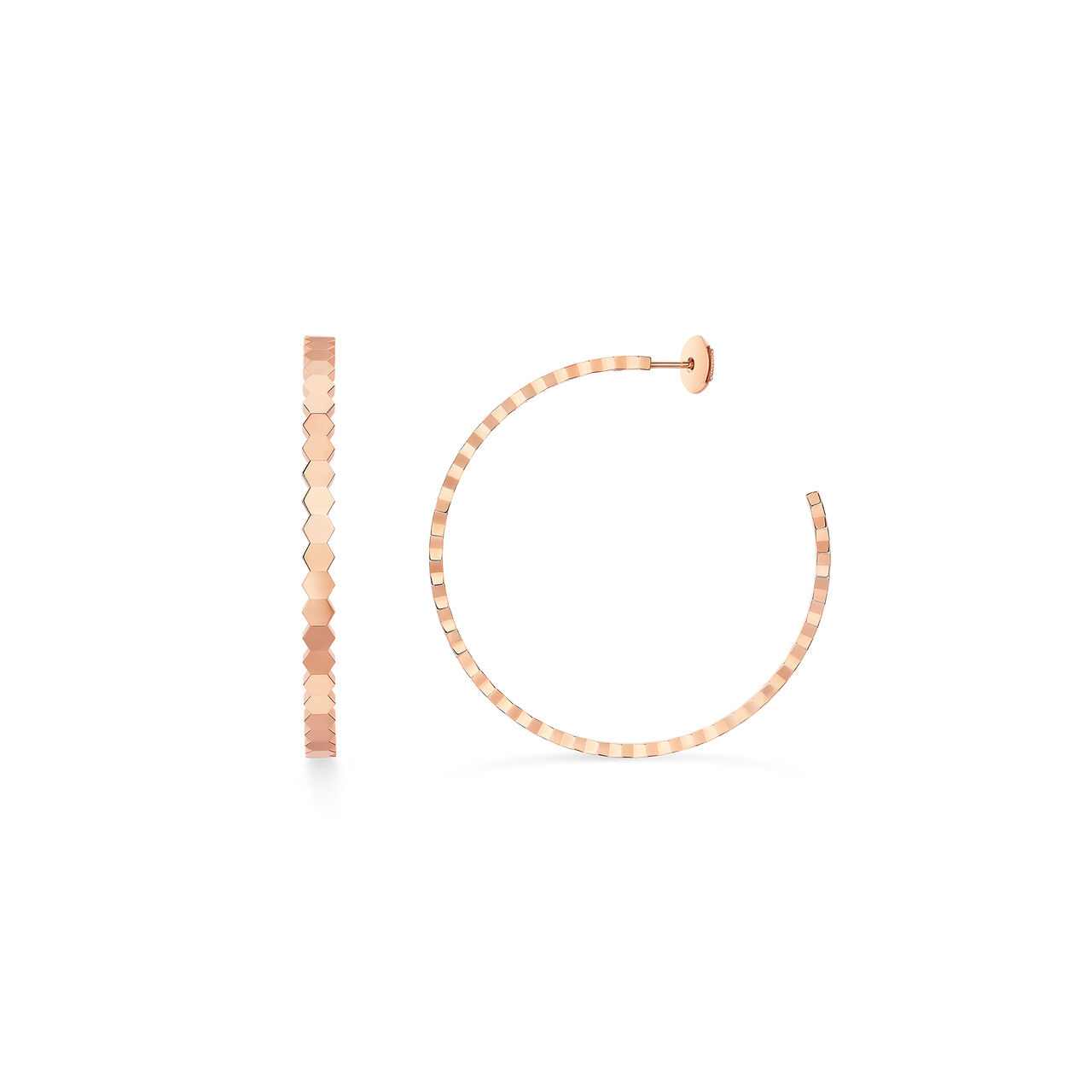 Chaumet Bee My Love Large Rose Gold Hoop Earrings image number 1